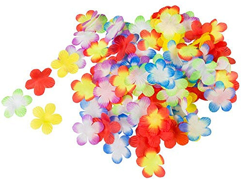 Boland 52526 - Dekoblüten Amelia, 300 Stück, Größe: ca. 5 cm, Mehrfarbig, Blumen, Blüten, Dekoration, Streudeko, Hawaii, Sommer, Strand, Urlaub, Garten, Karneval, Mottoparty, Tischdeko, Set