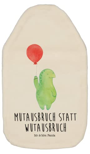 Mr. & Mrs. Panda Wärmflasche Schildkröte Luftballon - Geschenk, Schildkröten, Wärmekissen, Bettflasche, Motivationsspruch, Körnerkissen,