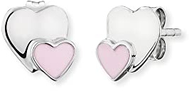 Herzengel Mädchen Kinder Ohrstecker Ohrringe aus Sterling Silber und Emaille - Steckverschluss - nickelfrei