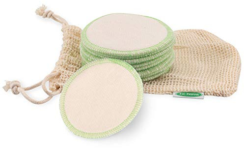 Wiederverwendbare Wattepads mit Wäschebeutel, 12er Set