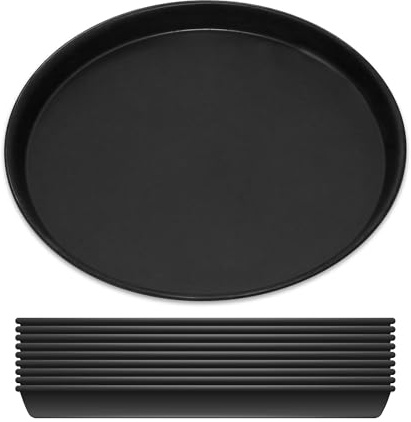 GRÄWE Set di 10 teglie per pizza, diametro 36 cm, rotonde, in lamiera blu, non rivestite, resistenti al calore fino a 400 °C, prodotte in Germania