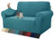 MAXIJIN Jacquard Sofabezug 2 Sitzer Couchbezug Stretch Sofahusse für Wohnzimmer Sofa-bezug für Hunde Haustiere Schonbezug Sofa mit Anti-Rutsch-Schäume (2 Sitzer, Pfauenblau)