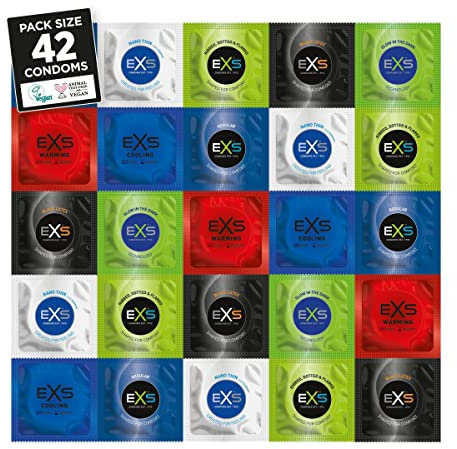 EXS | Gemischte Sortenpackung 2 | Maximieren Sie Spaß und Vergnügen | Vegan | 42 Stück