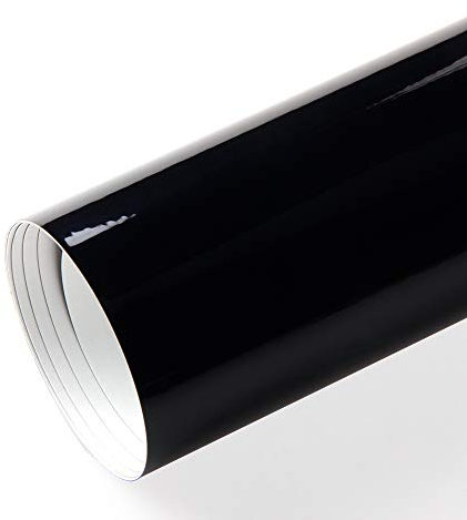 HOHOFILM Ultra Gloss Black Vinyl Wrap Film for Car Paint Protection Anti-Scratch Strechable Vinyl with Air Release Technology Adhesive Film,1.52mx18m Roll