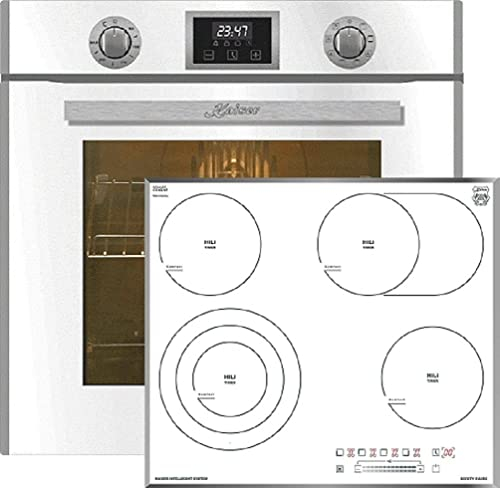 Kaiser Backofen-Set EH 6326 W+KCT 6715 FW, Elektro, Autark, 79L, Selbstreinigung, Drehspieß, Einbau Backofen,10 Funktionen,Pizzafunktion+Weißes Glaskeramikkochfeld, Einbau Herd, 4 Kochzonen