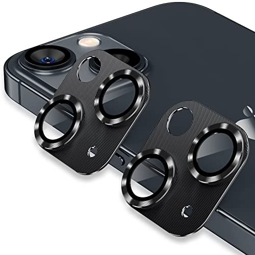 AFARER 2 Stück für iPhone 14/14 plus kameraschutz metall,9H Härte HD Kamera Schutzfolie,Linsenschutz ultradünnes,gehärtet Glas Abdeckung,Panzer Schutz Folie,Starke Haftung kratzfeste,Schwarz