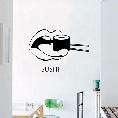 Sushi Wand Decal Restaurant Küche Wandaufkleber Home Decor Wall Art Murals Vinyl Tapete Poster Selbstdekoration 32cmx20cm