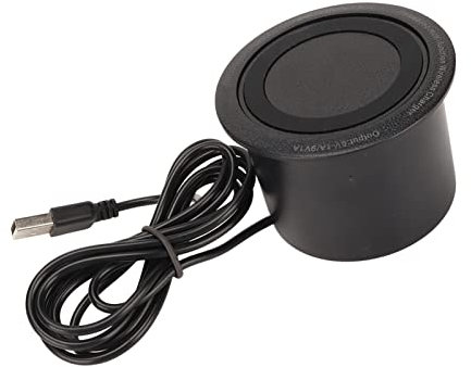 Desk Wireless Charger, Desktop Embedded Wireless Charging Pad, Over Temperature Protection, Plug and Play, Wireless Charger Station for Cafes, Bars, Airports, Desks