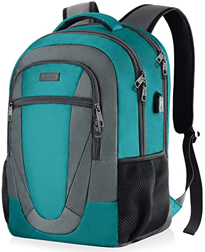 BIKROD Rucksack Herren und Damen, Schulrucksack Jungen Mädchen Teenager, Wasserdicht Rucksack | 17.3 Zoll Laptoptasche mit USB Ladeanschluss | Arbeit Reisen Wandern Backpack mit Anti Diebstahl Tasche