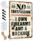 Pool Zone Blechschild No Trespassing I Own Firearms And A Bagger, coole Schilder für Schlafzimmer, Kaffeeschilder für Café, Bar (Größe: 20 x 30 cm)