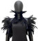 Federkragen, Gothic Feder Achselzucken Schalkragen Halloween Kostüm Feder Epaulet Shrug Damen Federumhang Kostüm Bühne Schalkragen Cape Schal Choker Kragen für Foto Requisite Cosplay Party Kleidung