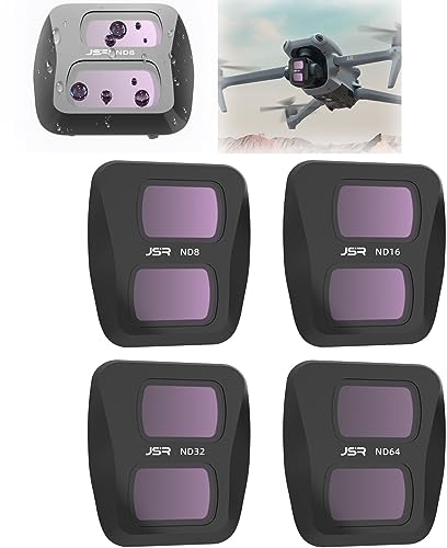 Honbobo Filter kompatibel mit DJI AIR 3 UV CPL ND NDPL Filter Objektivfilter kompatibel mit DJI AIR 3 Drohne Filter Zubehör (4pcs(ND8+ND16+ND32+ND64))
