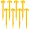 8 Pieces Plastic Tent Pegs Plastic Camping Pegs Tent PegTent pegs Heavy Duty Tent Stakes Pegs,for Camping, Outdoor and Sand(Yellow)