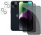 2 Piezas Protector Pantalla de Privacidad para iPhone 14 Pulgadas con 2 Piezas Protector de Lente de Cámara, Anti Espía Cristal Vidrio Templado, Dureza 11H, Anti Arañazos
