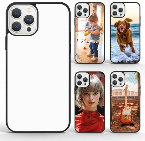 FOQENCCI 5PCS Sublimation Case for iPhone 12 Pro Max,DIY Blank Printable Heat Press Phone Cover 12 Pro Max,Soft Rubber + Custom Aluminum Anti-Scratch Shockproof Protective Cover 6.7 inch Black