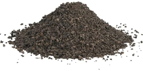 vidaXL Gravier de Basalte, Pierre pour Aquarium, Caillou d'Aquarium, Gravillon de Basalte, Décoration d'Aquarium Jardin Exterieur, 10 kg Noir 3-5 mm