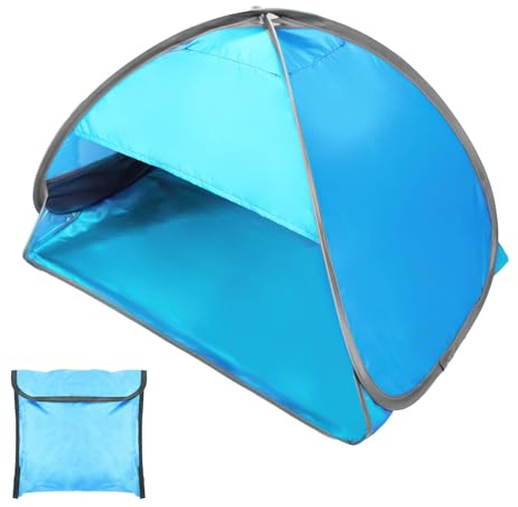 Mini Kopfzelt,Pop Up Zelt Mini, Mini Kopfzelt, Pop Up Zelt Sonnenschutz, Strandmuschel Pop Up Hund, Mini Strandzelt, Ideal für Strandcamping und Outdoor-Aktivitäten (Himmelblau)