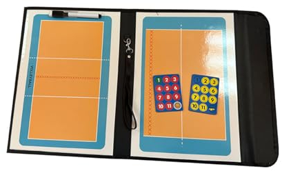 ForceRoute Tragbar Trainer Taktikmappe,Multifunktional Taktiktafel,Klappbare Magnets Taktiktafel,Wasserdicht Staubdicht,Langlebig Leicht,Taktisches Brett FüR Volleyball,FüR Taktiken Spielanpassungen