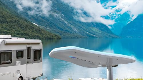 Pro Mobile - PM2 - Antenne TV pour Caravane, avec Amplificateur 20dB. Antenne TV Caravane et Véhicules de Loisirs. Installation Facile/clé en Main - Alimentation 12 ou 24Vdc ou Secteur 230Vac