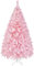 Yaheetech 183 cm Künstlicher Weihnachtsbaum Rosa, Tannenbaum mit 598 Spitzen & Faltbarem Metallständer Wiederverwendbarer Christbaum Kunstbaum für Weihnachtsdekoration