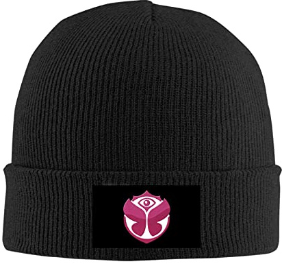 kenwozi Geek Tomorrowland Music Festival 2015 Mütze, Winter, warme Strickmütze für Männer/Frauen, 100% Baumwolle, Schwarz, Schwarz , Einheitsgröße