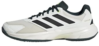 adidas Herren CourtJam Control 3 Clay Tennis Shoes, Off White/core Black/Aurora ivy, 46 EU
