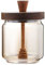 FytStycale Honey Glassware,Honey Storage Container,Syrup Container,Reusable,Glass Beehive Honey Pot Honey Jar for Sauces Dining Table, amber, 450ml