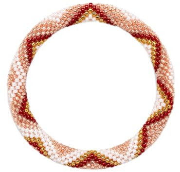 Yvelise Bracelet Népalais - Rose Blanc Or