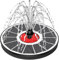 SZMP Solar Fountain Glass Panel with Flower, 3.5W Bird Bath Fountains Solar Powered Water Fountain for Humingbirds with 7 Nozzle & 4 Fixer, Solar Fountain Pump for Bird Bath, Garden, Pond, Pool