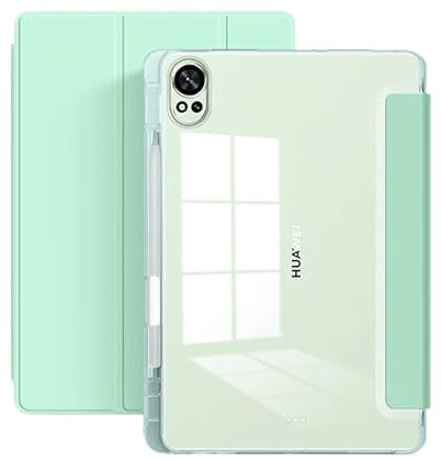 SOENS Funda Protectora for Tableta Huawei MatePad 12X 2024 de 12 Pulgadas con Ranura for lápiz, Carcasa Inferior Transparente Mate.(Matcha Green)
