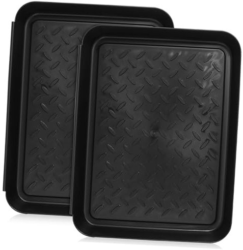 minkissy Bandeja De Goteo Cuadrada Para Botas Debajo Del Fregadero 2 Unidades Bandeja Para Zapatos Bandeja Para Entrada Alfombrilla Para Zapatos Bandeja Para Botas De Exterior