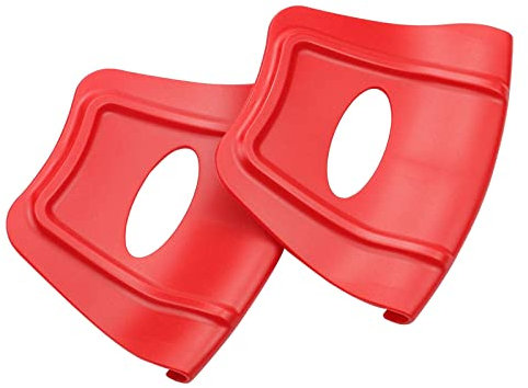 1 paio di protezioni per cerchioni universali per moto da cross, colore rosso