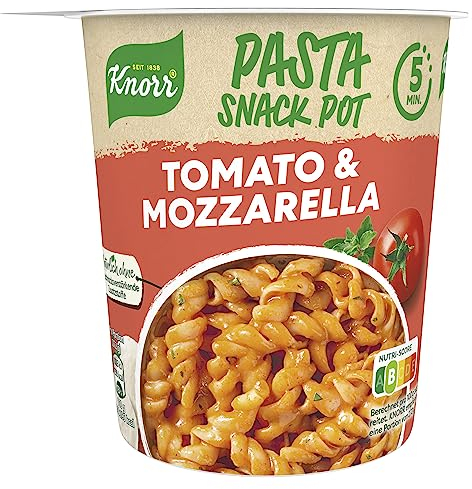 Knorr Pasta Snack Pot Tomato & Mozzarella leckere Instant Nudeln fertig in nur 5 Minuten 72 g