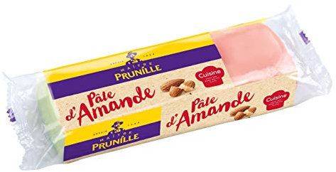 MAÎTRE PRUNILLE - Pâte d'Amande Cuisine - Riche En Vitamines E et B5 - Sans Huile De Palme - Pour Gâteaux Et Pâtisserie - Prête À L'Emploi - Souple 33% - Tricolore - 250 g