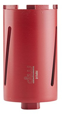 DTW Dry Diamond Core Drill Bit Plumbers & Builders Premium Segment Hole Cutter, 107mm x 150mm