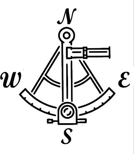 Generic Compass Sticker Polar Star Wind Rose Sticker Car Caravan Motorhome (82/2) (30 x 30 cm, Dark Grey Matte)