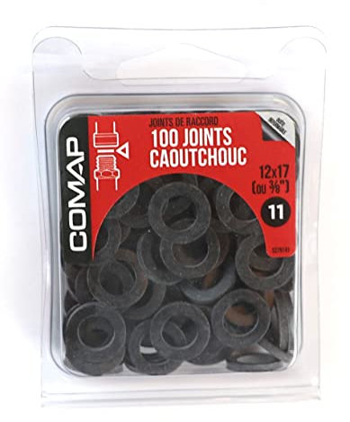 COMAP Lot de 100 joints caoutchouc d'étanchéité pour eau chaude et eau froide sanitaire - 12x17 - Joints pour raccord - S279141