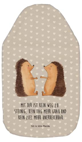 Mr. & Mrs. Panda Wärmflasche Igel Liebe - Geschenk, Bettflasche, Hocheitstag, Wärmekissen, Kleine Wärmflasche, Hochzeit, Wärmflaschenbezug, Ehemann,