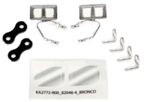 Traxxas Seiten-Spiegel, Chrome l&r, Retainers (2), Body Clips (4)