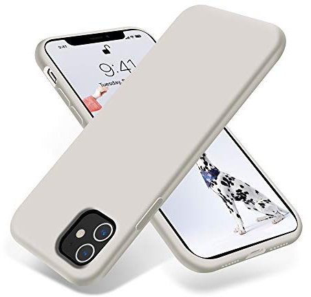 OTOFLY Compatible with iPhone 11 Case,ultra slim fit iPhone case liquid silicone gel cover with full body protection anti-scratch shockproof case,White Stone