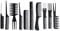 10PCS Black Hair Comb Set Professional Salon Hairdressing Styling Comb Set Multifunction Anti-Static Barbers Brush Combs Set for Women Men