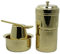 Brass South Indian Coffee Filter with DABARA Set and 1 Small Spoon - Glossy Finish - 250 ML - Hand Crafted in India