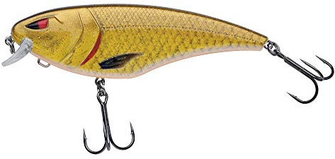 Berkley Zilla Flanker Hechtköder – schwimmender, flachlaufender Wobbler mit Fusion 19 Drillingshaken – bleifrei