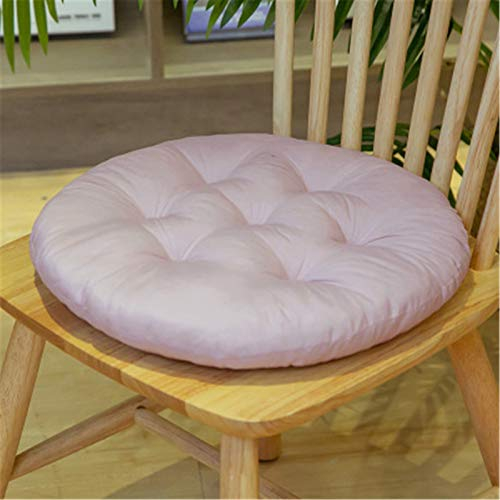 SWECOMZE 2er Set Sitzkissen, Sitzkissen für Gartenstuhl, Kissen Sitzauflage Stuhlauflage für Indoor und Outdoor 40x40 cm (Grau rosa,Runden)