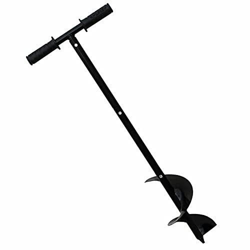 AUGER de poteau de clôture manuel de 150 mm – Perceuse manuelle pour creuser des trous, jardinage, planter des fleurs et des bulbes, poteaux de parapluie, glace et mélange d'engrais