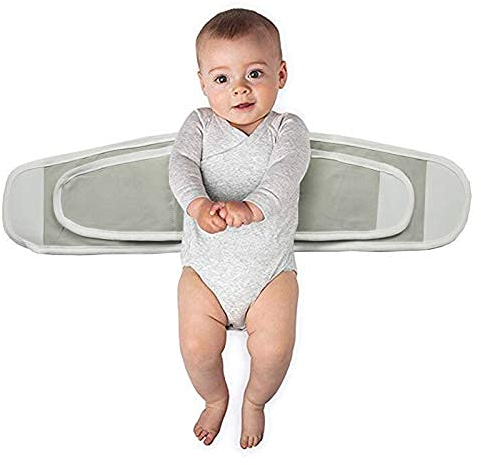 iNszkoos Baby Swaddle Pucksack Neugeborenes Pucktücher Decke Swaddle Tücher Schlafsack Verstellbar Baumwolle Säuglinge Wickeldecke Erhältlich in Allen Jahreszeiten, für Jungen und Mädchen Grau