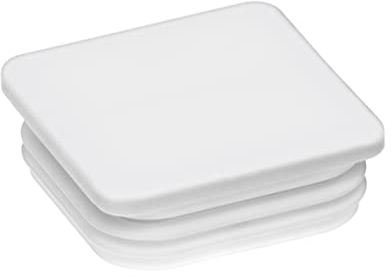 Quadratstopfen 60x60 mm Weiss 10 Stück Kunststoff Lamellenstopfen Abdeckkappe Rohrstopfen Rohrabdeckung Vierkant
