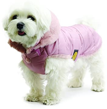 Fashion Dog Hunde-Steppmantel für Malteser - Rosa - 39 cm