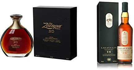 Ron Zacapa Centenario XO Solera Gran Reserva Especial, ron, 700 ml + Lagavulin 16 Whisky Escocés Single Malt, 700 ml