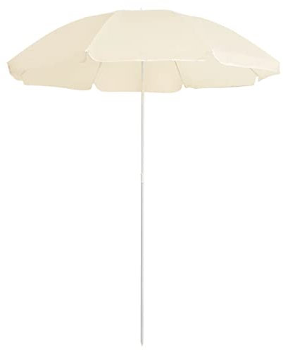 INLIFE Parasol avec mât en acier couleur sable 180 cm - 5540